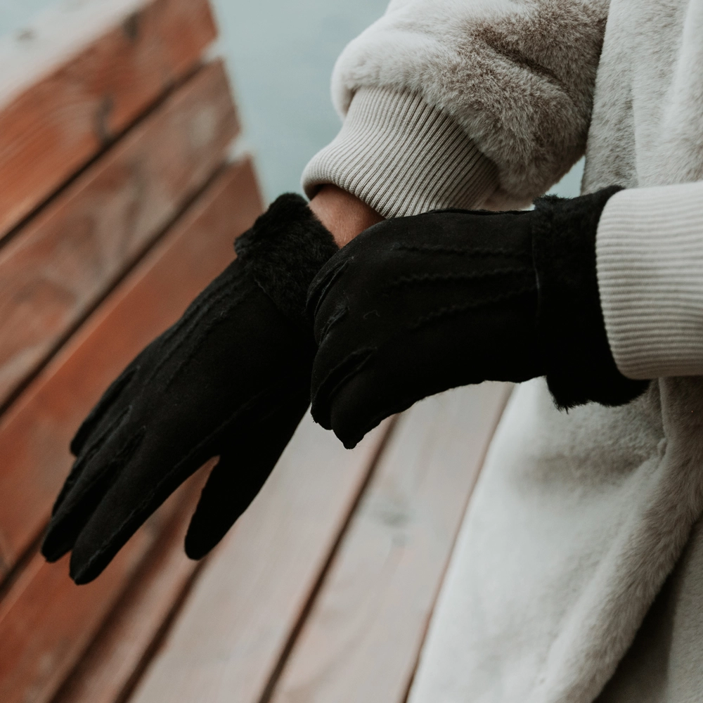 Otto Kessler Ilvy handschoenen black bij Duifhuizen