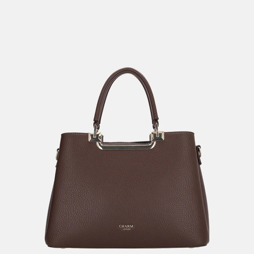 Charm London handtas M donkerbruin bij Duifhuizen