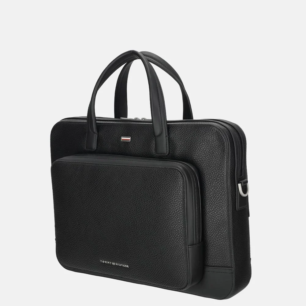 Tommy Hilfiger Central laptoptas 15 inch black bij Duifhuizen