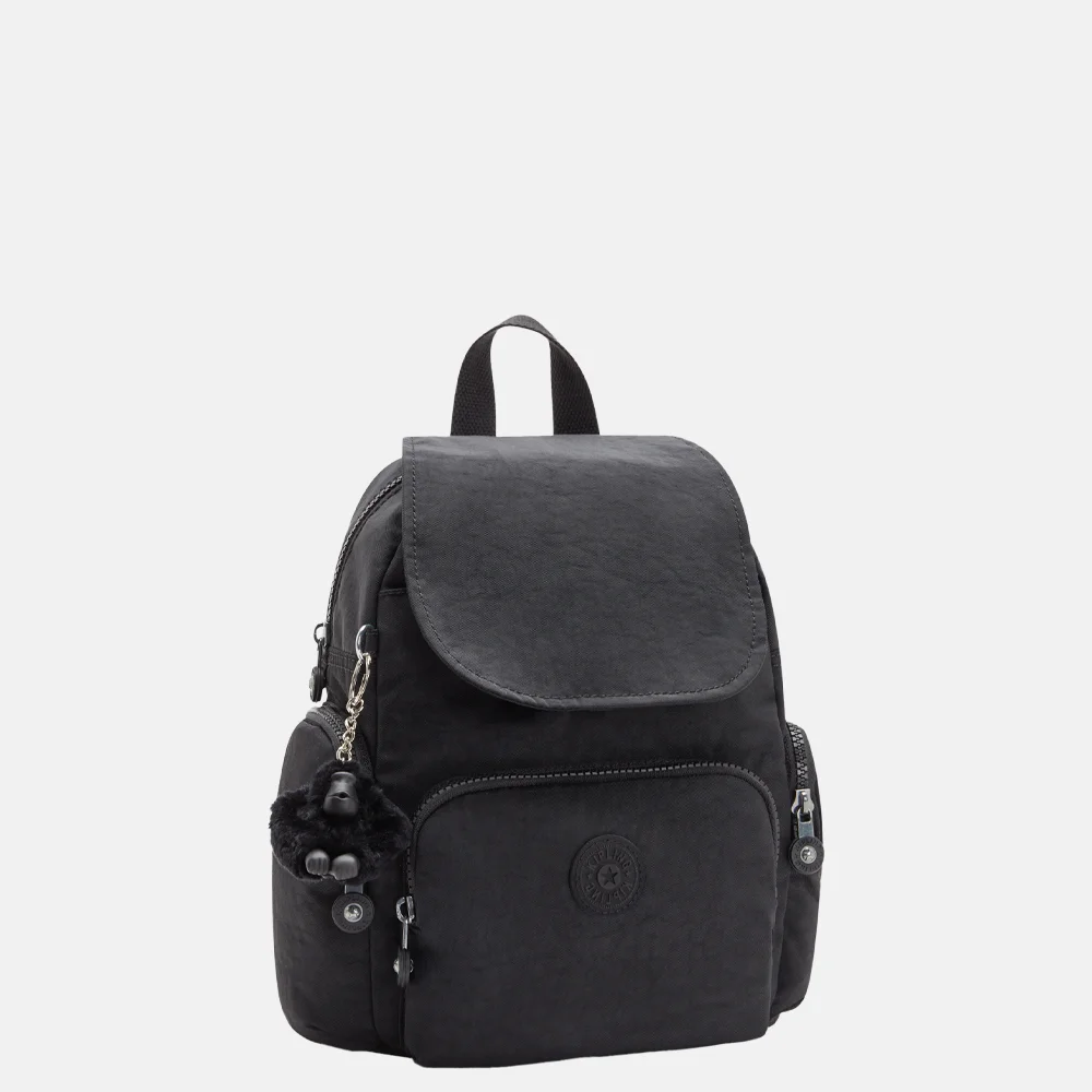 Kipling City Zip rugzak mini black noir bij Duifhuizen