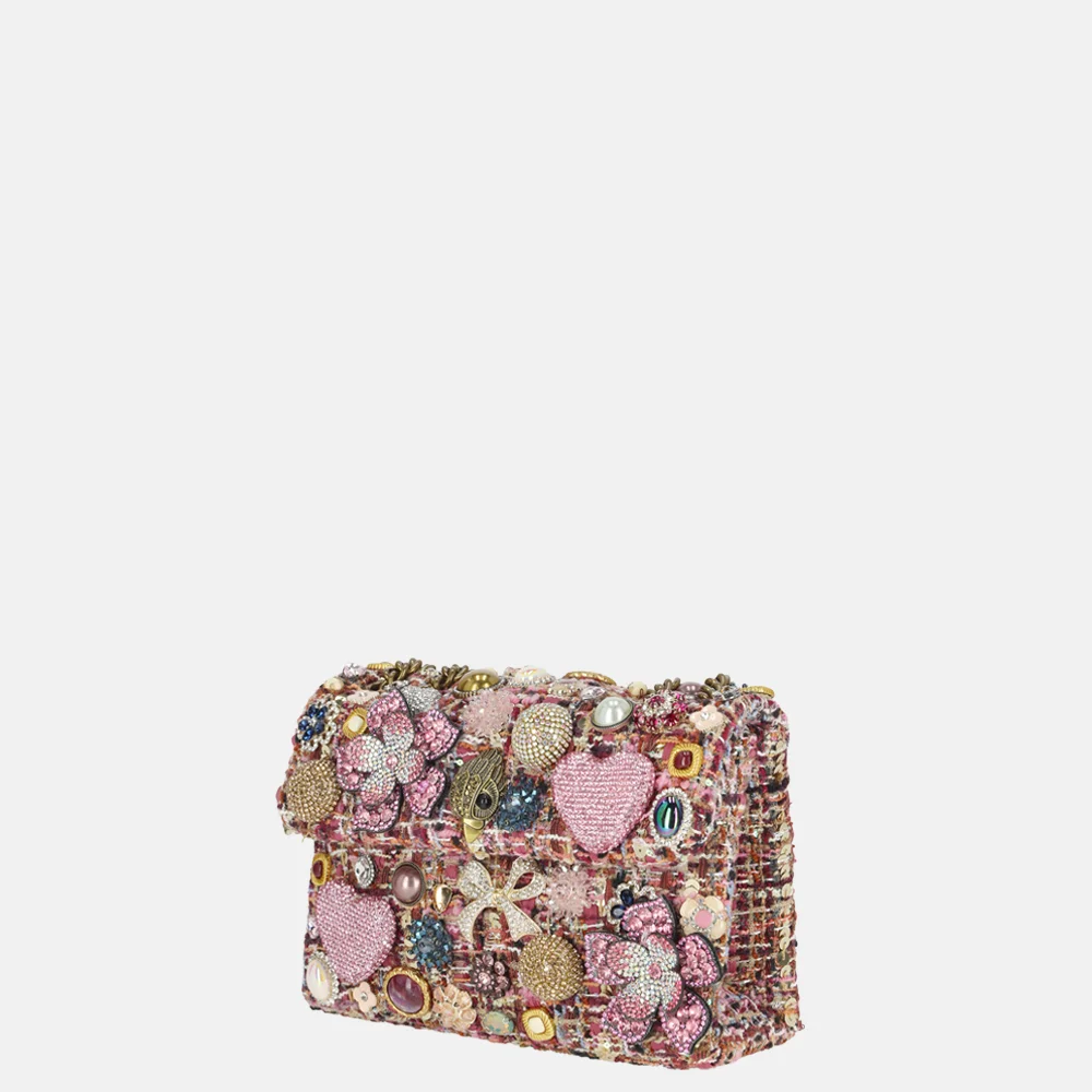 Kurt Geiger Kensington Tutti Frutti schoudertas M pink comb bij Duifhuizen