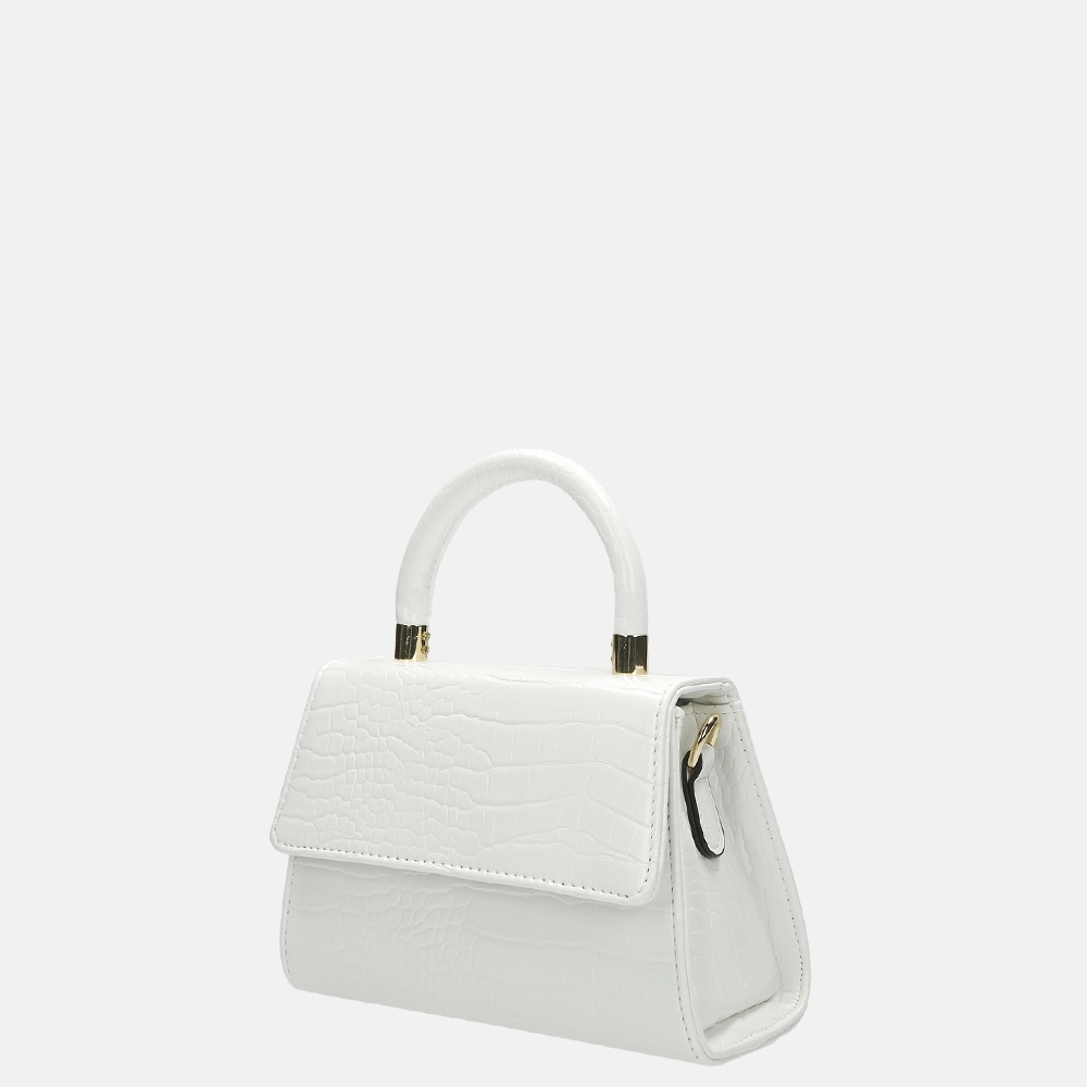 Firenze crossbody tas croco white bij Duifhuizen