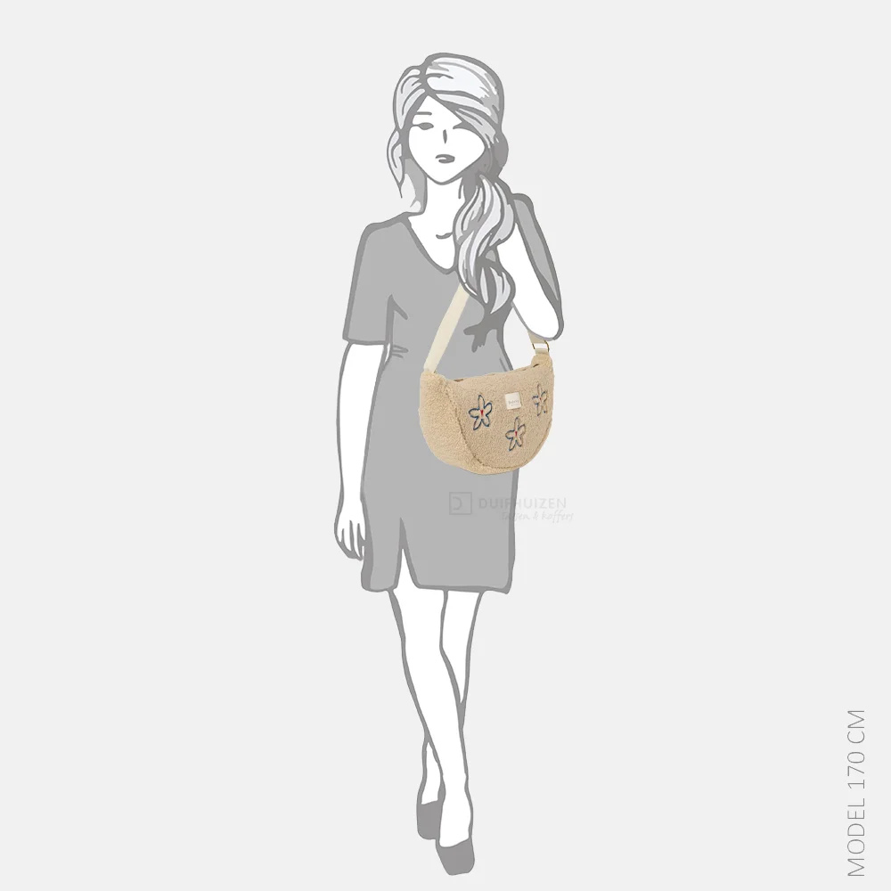 Studio Noos Teddy Embroidery adult fanny pack crossbody tas ecru bij Duifhuizen