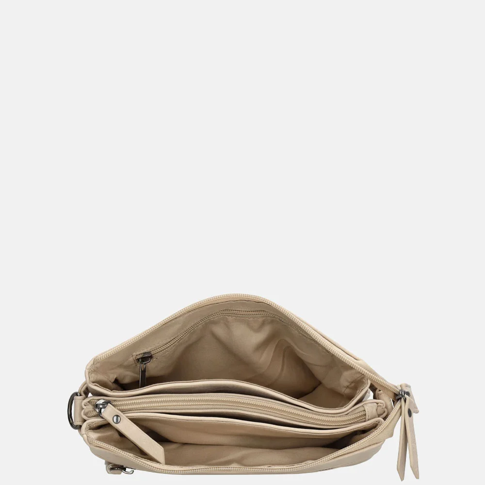 Beagles Ferro crossbody tas lichttaupe bij Duifhuizen