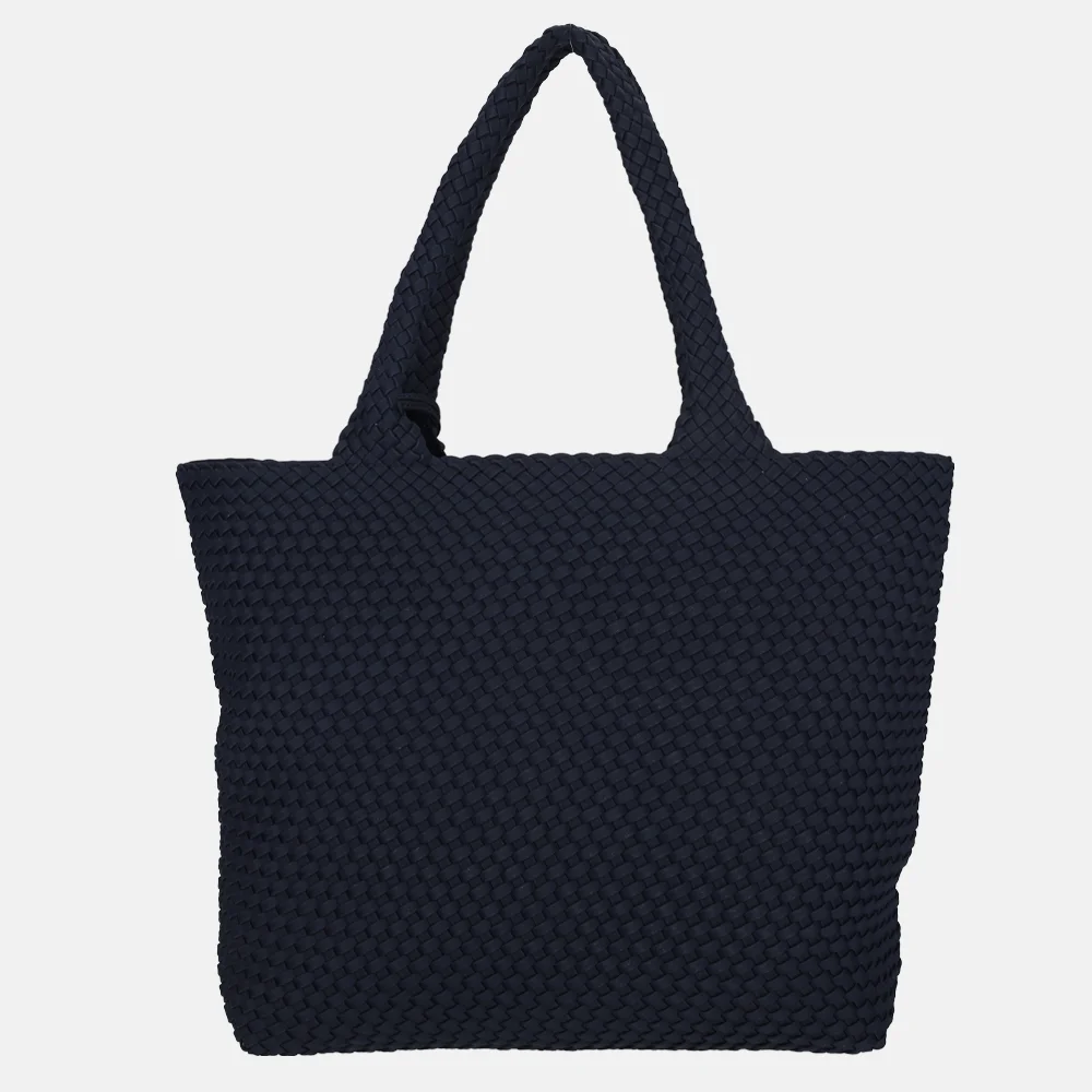 Laurent David Liz shopper gevlochten navy bij Duifhuizen