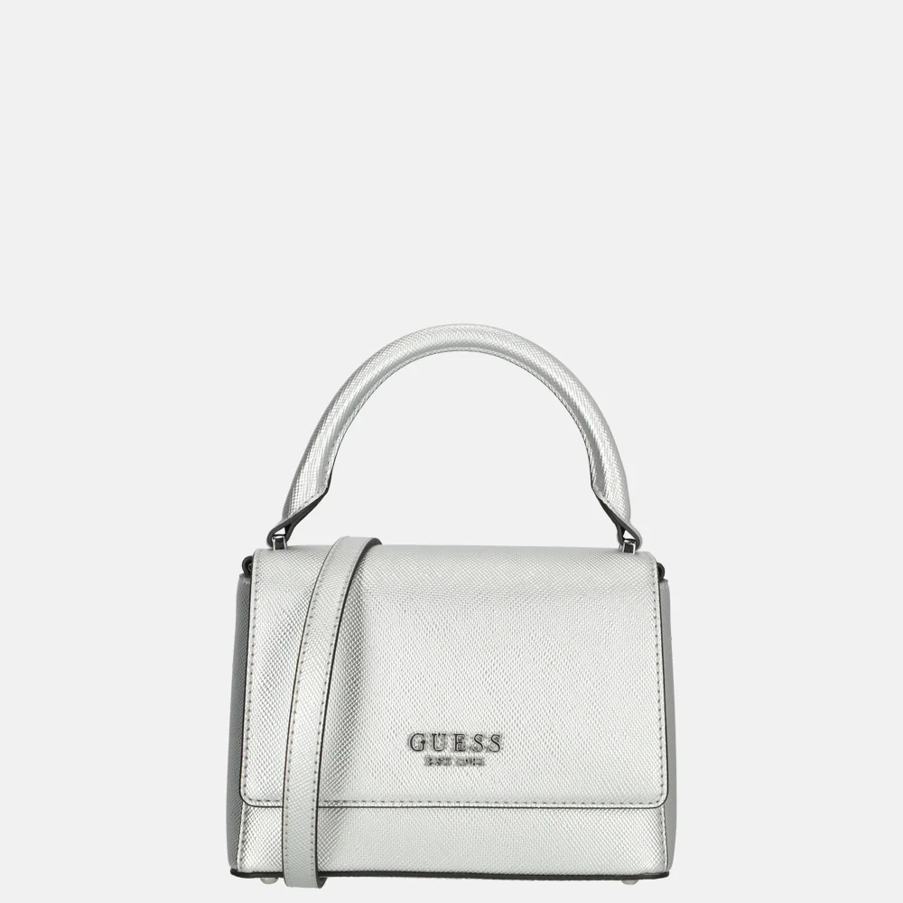 Guess Fedana top handle flap handtas silver