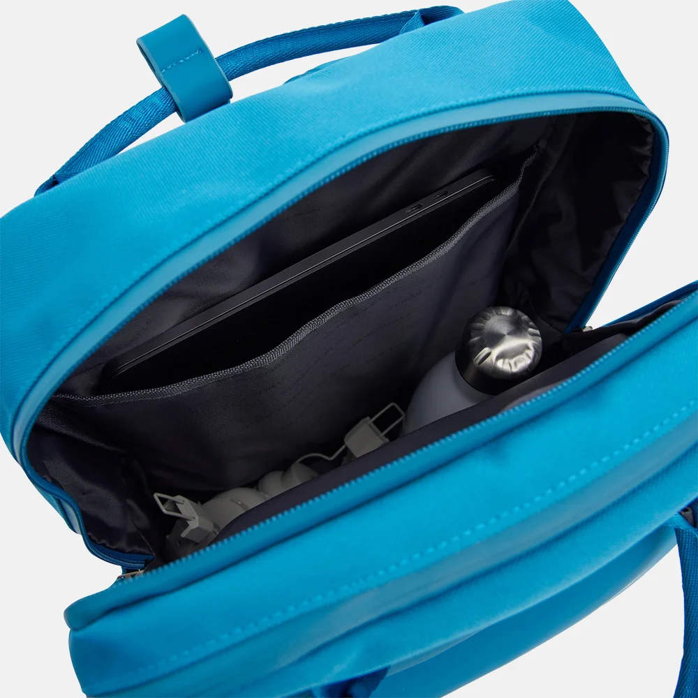 New Rebels Bruce laptoprugzak 15 inch turquoise bij Duifhuizen