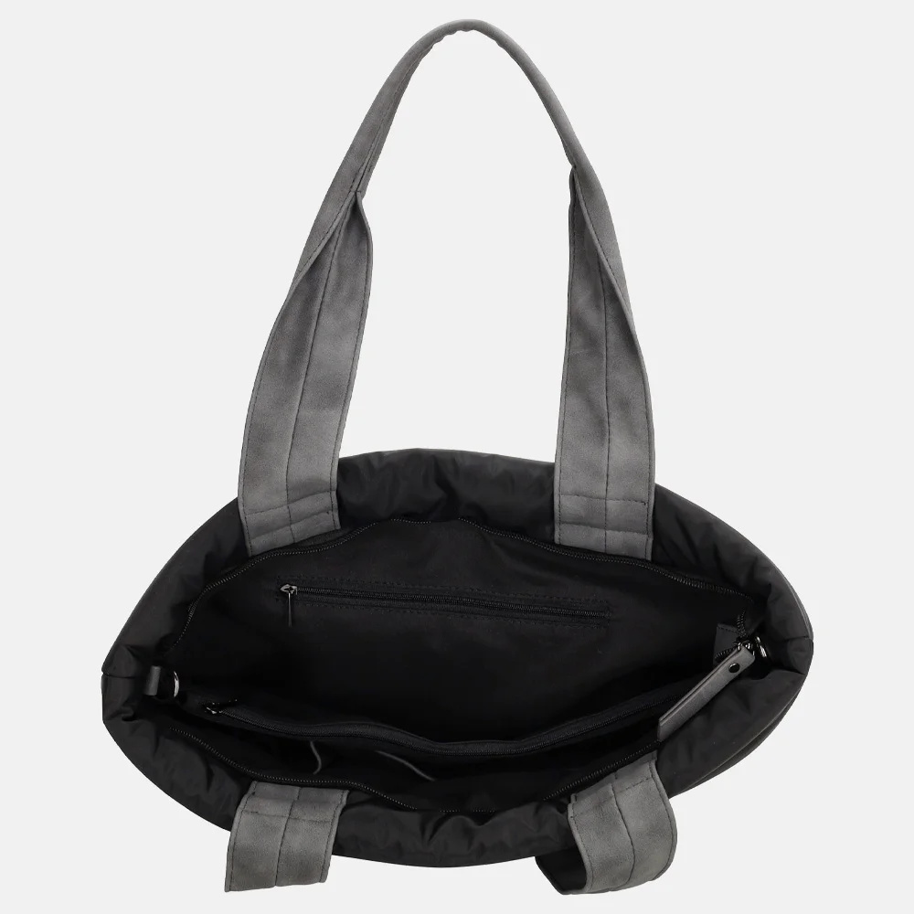 Zebra Trends Elske puffy handtas M zwart bij Duifhuizen