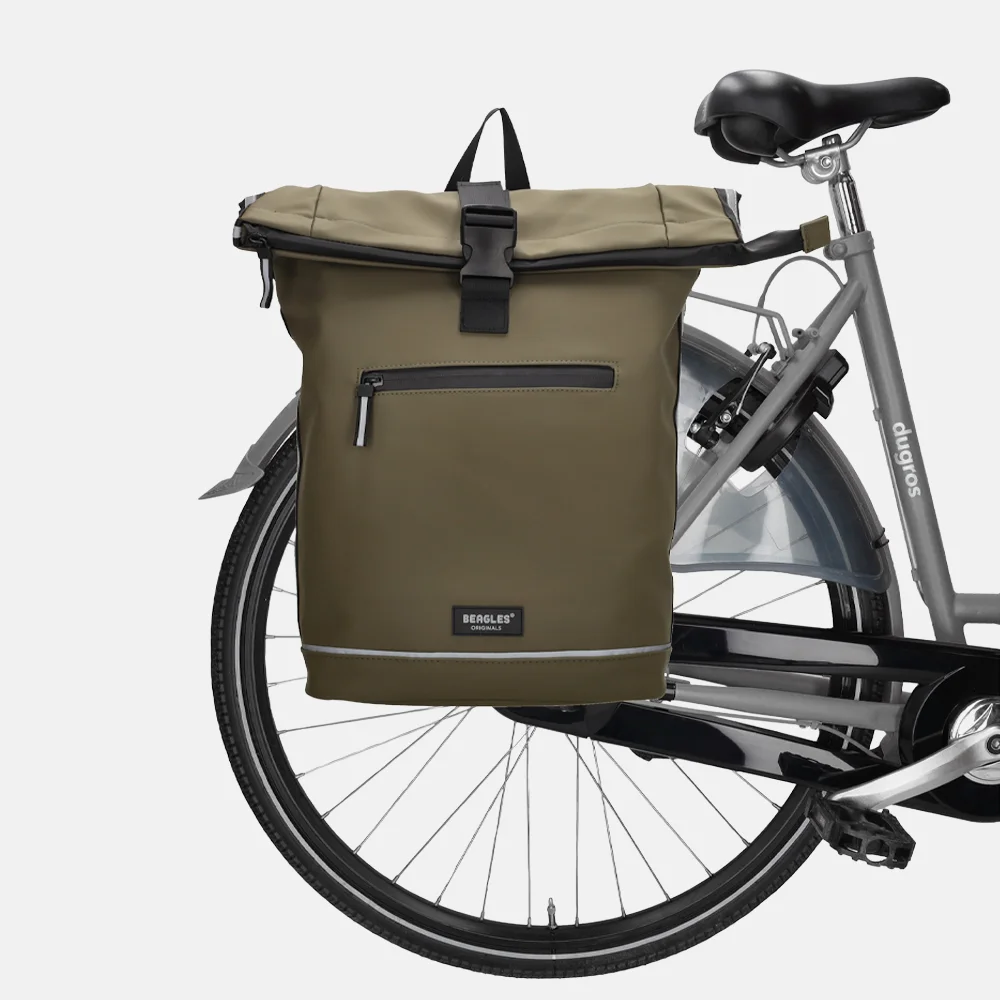 Beagles fietstas olijfgroen bij Duifhuizen