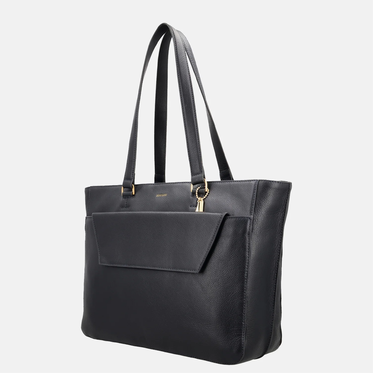 Loulou Essentiels Celine shopper 15.6 inch dark navy bij Duifhuizen