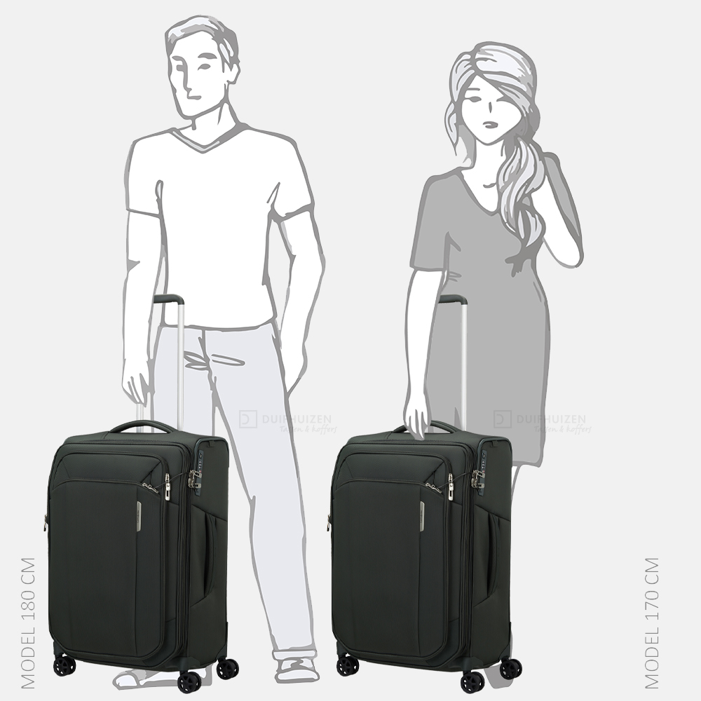 Samsonite Respark koffer 67 cm forest green bij Duifhuizen