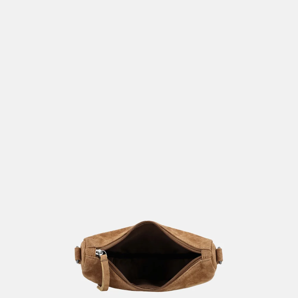 Hide & Stitches Brazos crossbody tas S camel bij Duifhuizen