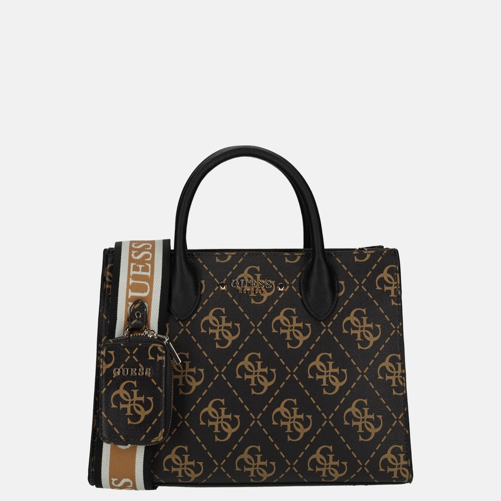 Guess REA High Society satchel handtas brown/logo