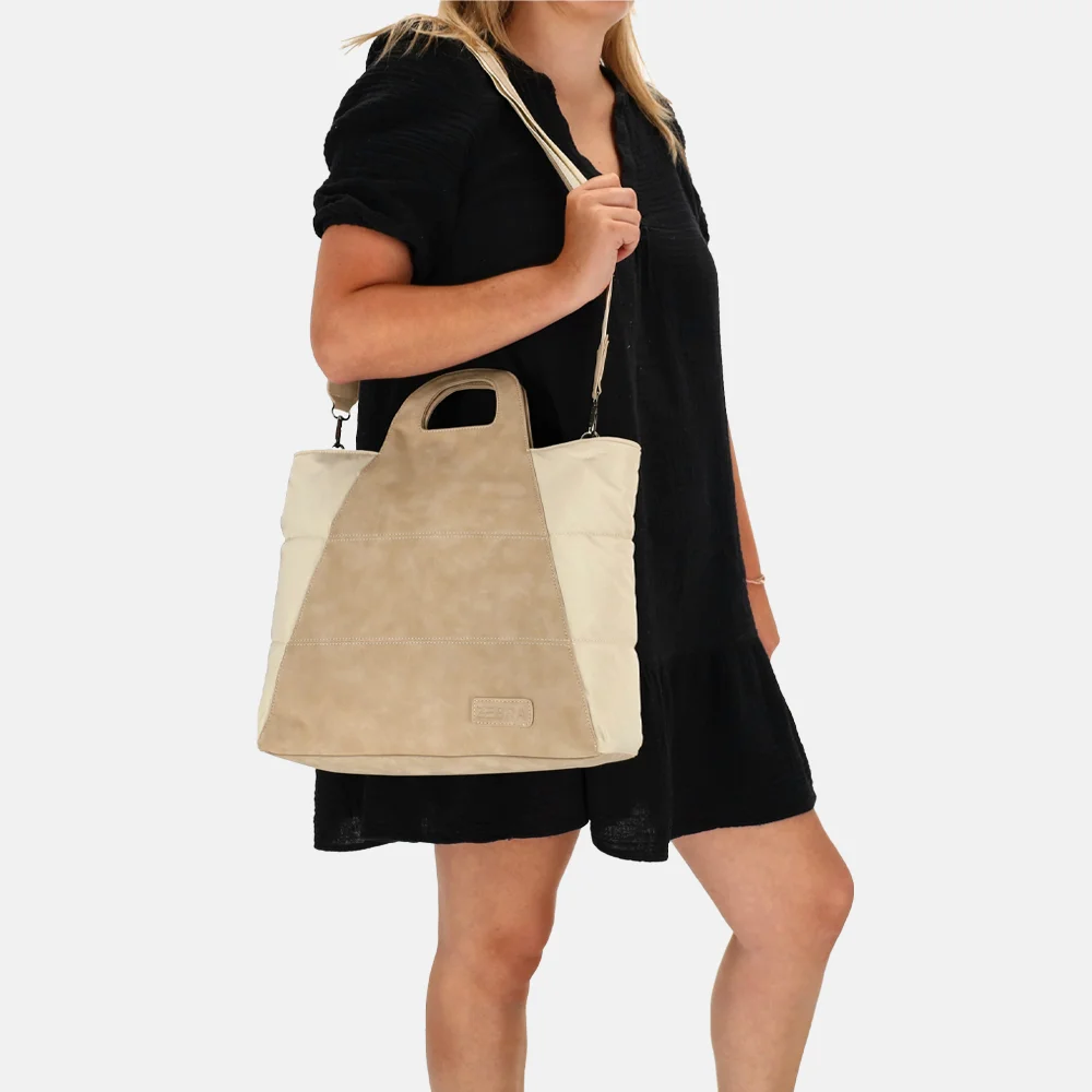 Zebra Trends Selene handtas M creme bij Duifhuizen