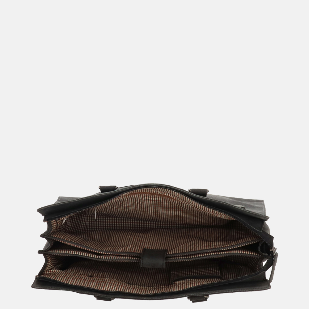 Hide & Stitches laptoptas 15.6 inch black bij Duifhuizen