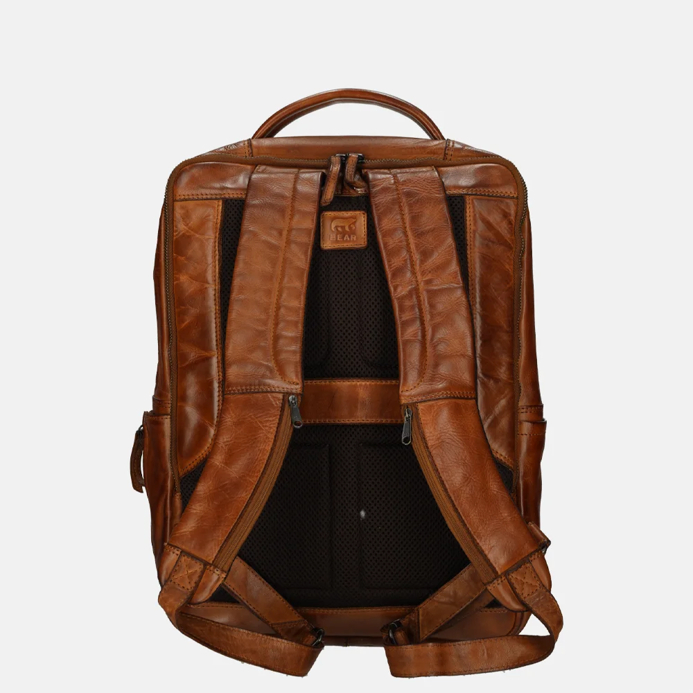 Bear Design rugzak 15 inch cognac bij Duifhuizen