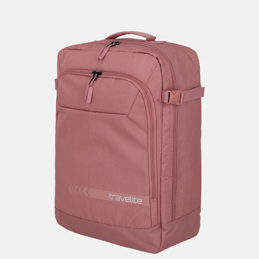 Travelite Kick Off Cabin Size backpack/weekender rugzak rose bij Duifhuizen