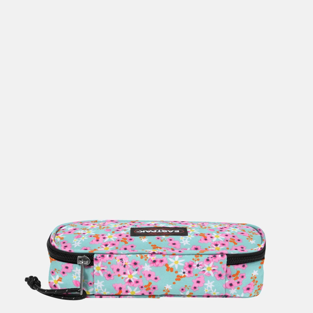 Eastpak etui Oval ditsy turquoise bij Duifhuizen