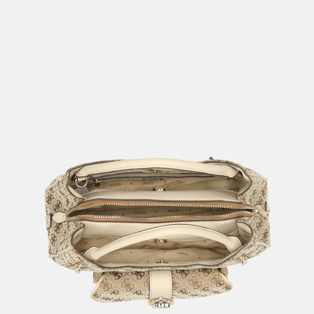 Guess Jessa girlfriend handtas latte logo bij Duifhuizen