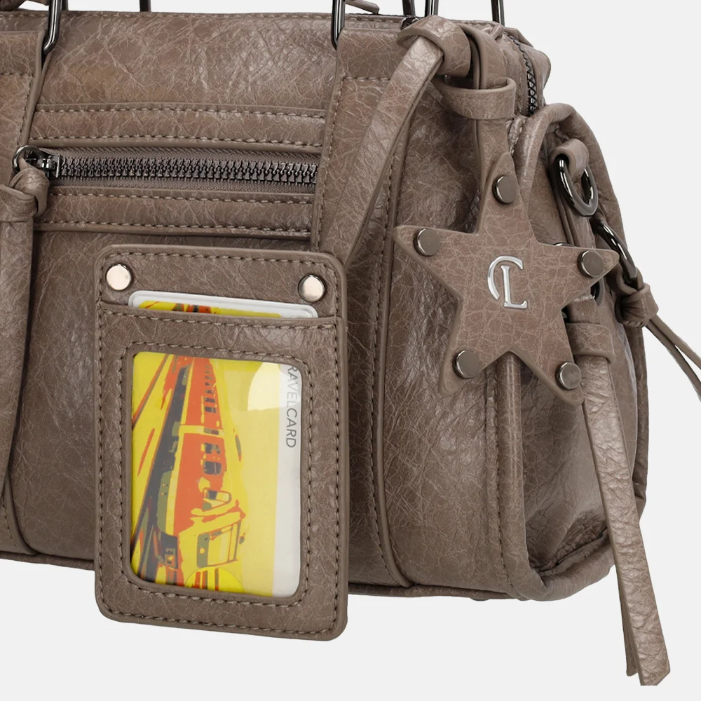 Charm London Berlin handtas S taupe bij Duifhuizen
