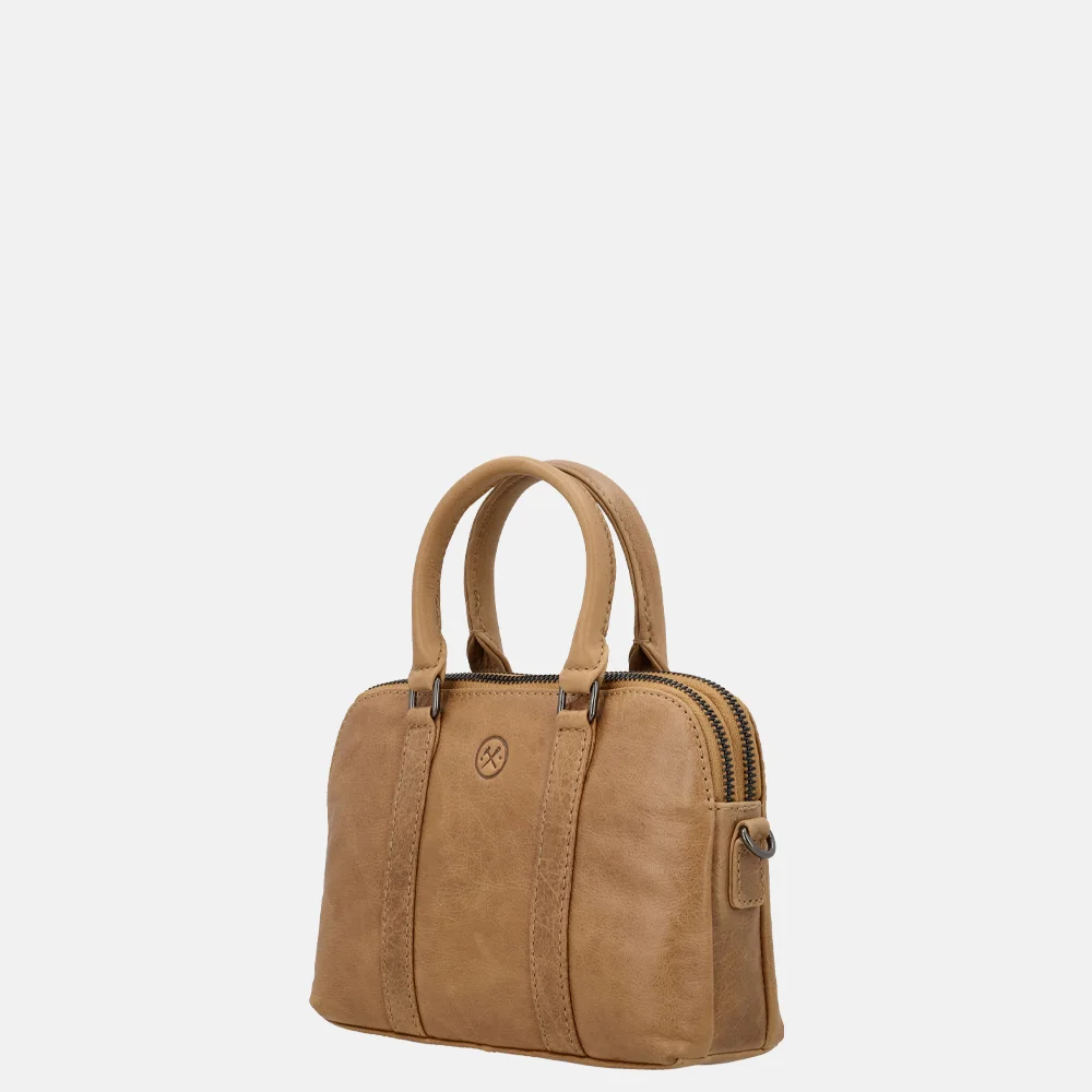 Hide & Stitches Porto handtas S taupe bij Duifhuizen