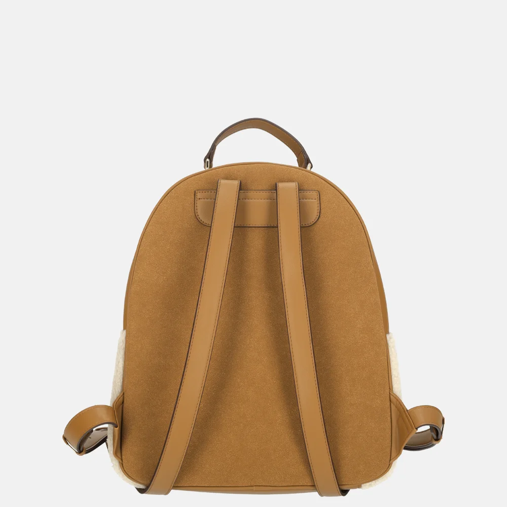 Laurent David Britt rugzak teddy cognac bij Duifhuizen