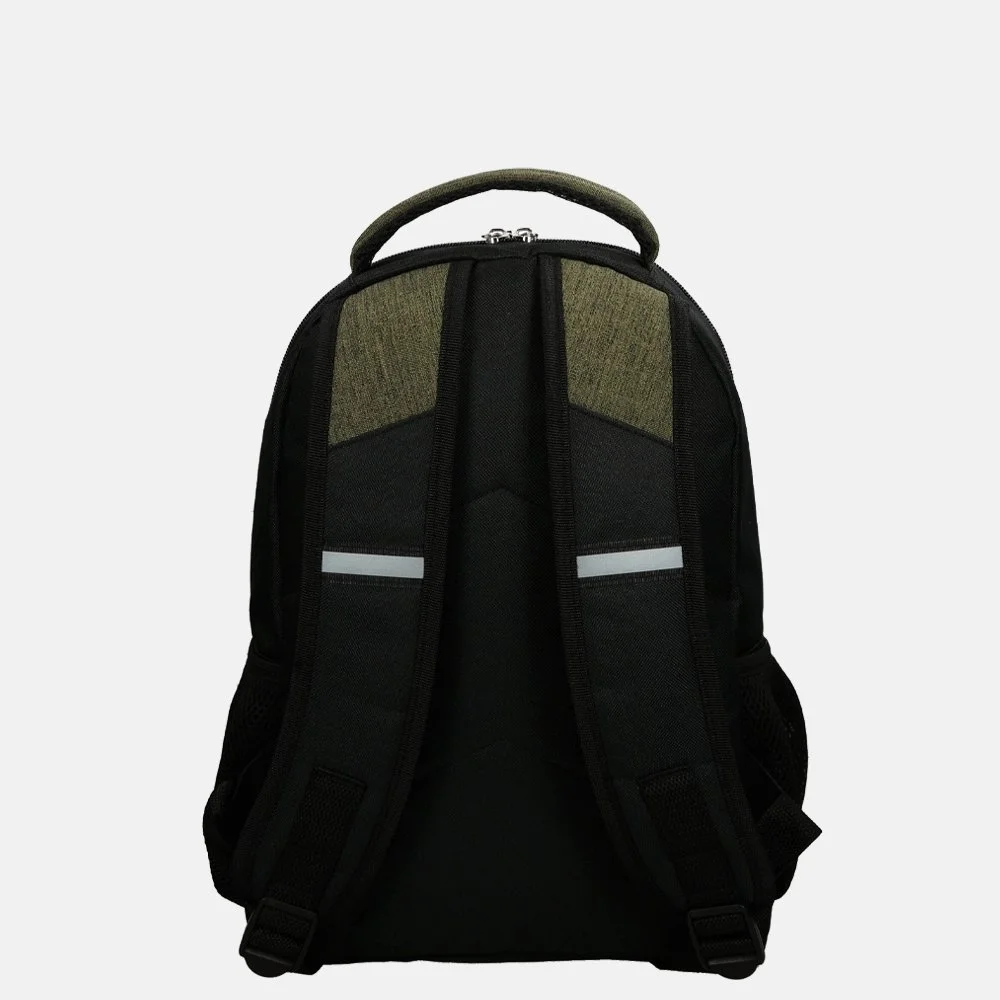 Enrico Benetti Campus rugzak M zwart olive bij Duifhuizen