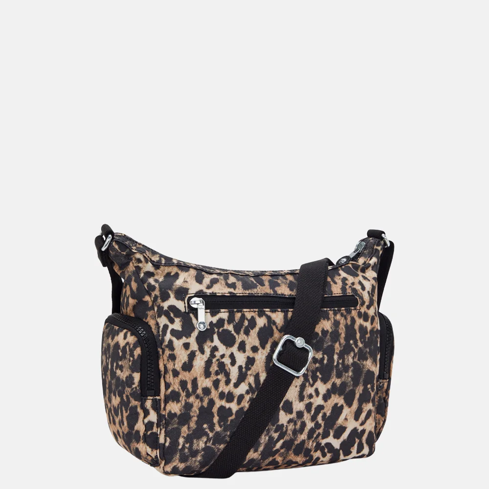 Kipling Gabb schoudertas S wild leopard bij Duifhuizen