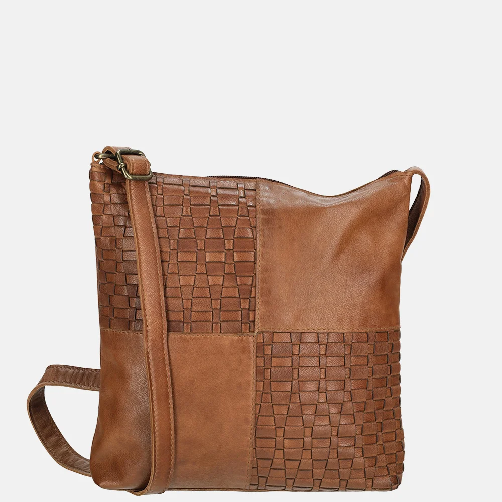Enrico Benetti Sicily crossbody tas cognac bij Duifhuizen