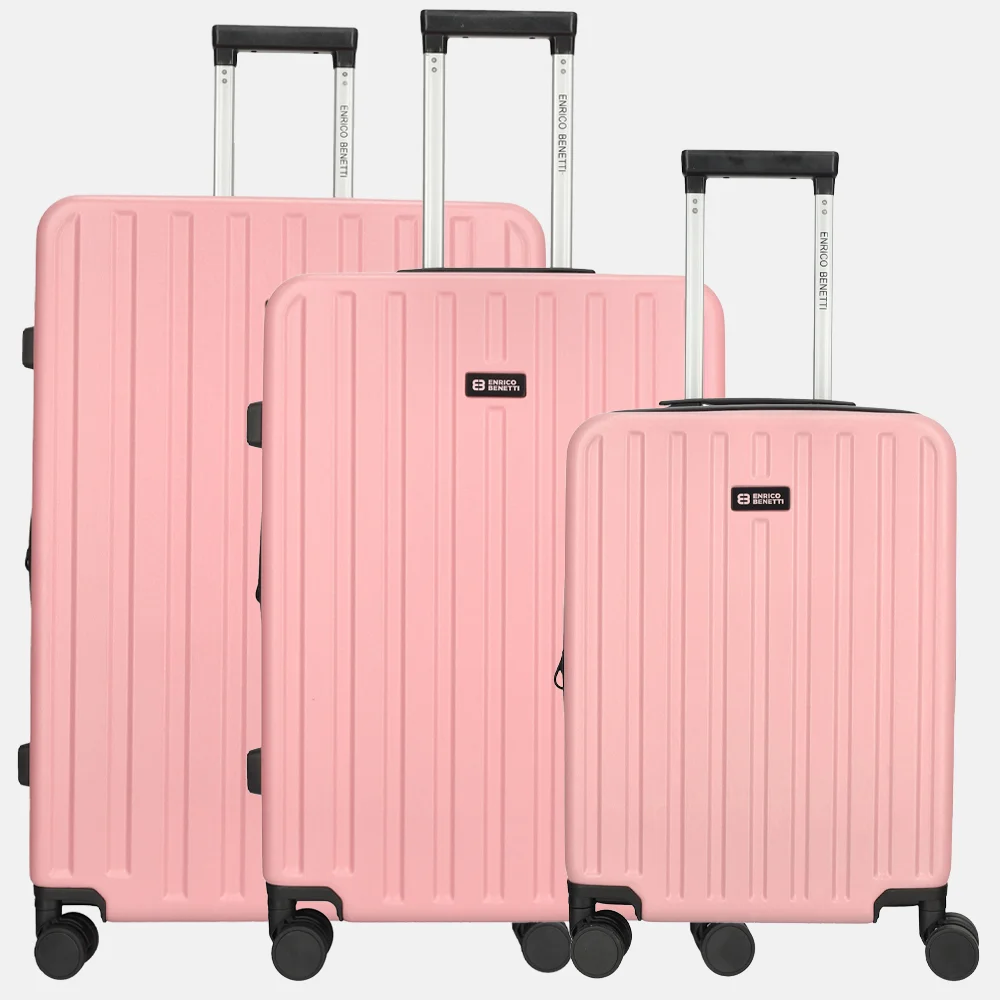 Enrico Benetti Portland kofferset 3-delig roze