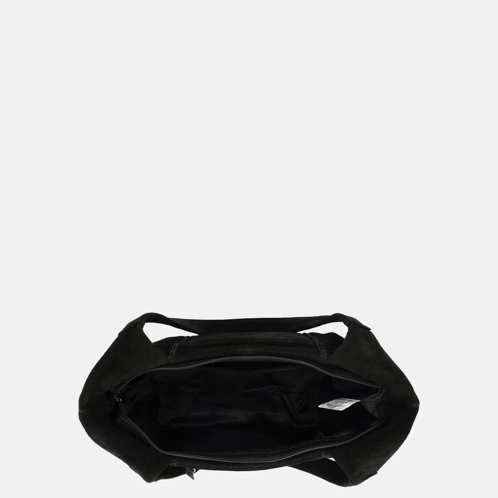 Hide & Stitches Brazos shopper M suede zwart bij Duifhuizen