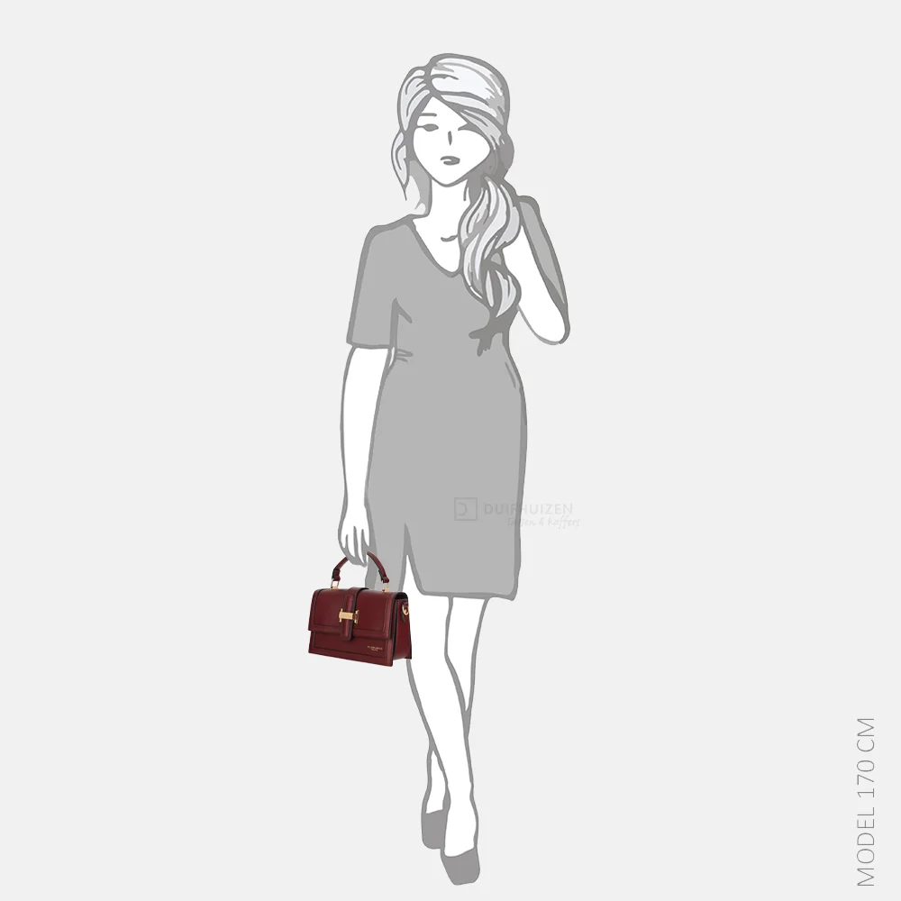 Flora & Co crossbody tas bordeaux bij Duifhuizen