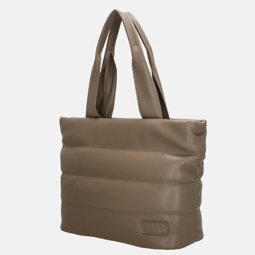 Zebra Trends Evie shopper taupe bij Duifhuizen