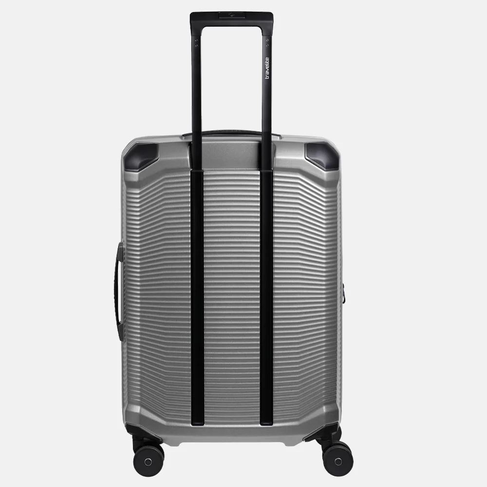 Travelite Millennium spinner reiskoffer 67 cm silver bij Duifhuizen