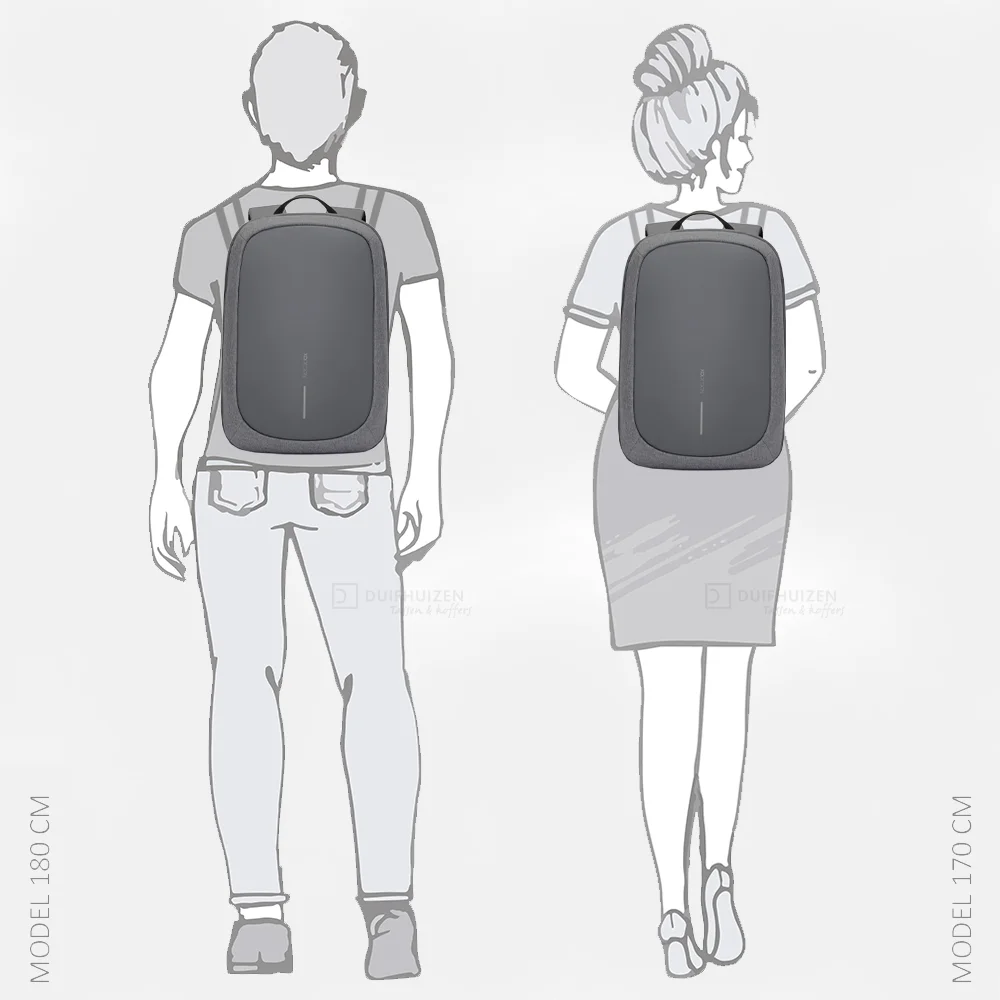 XD Design Bobby Edge laptoprugzak antidiefstal 16 inch grey bij Duifhuizen