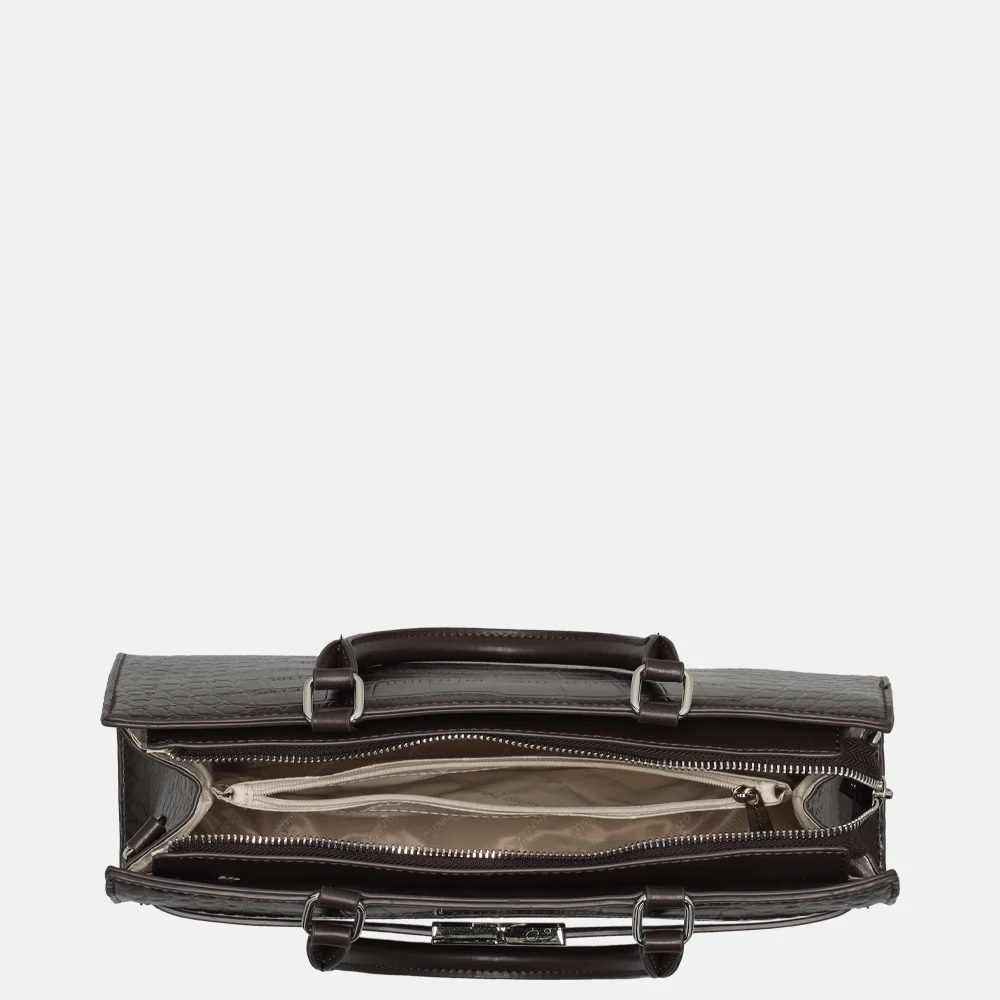 Daniele Donati Croco handtas dark brown bij Duifhuizen