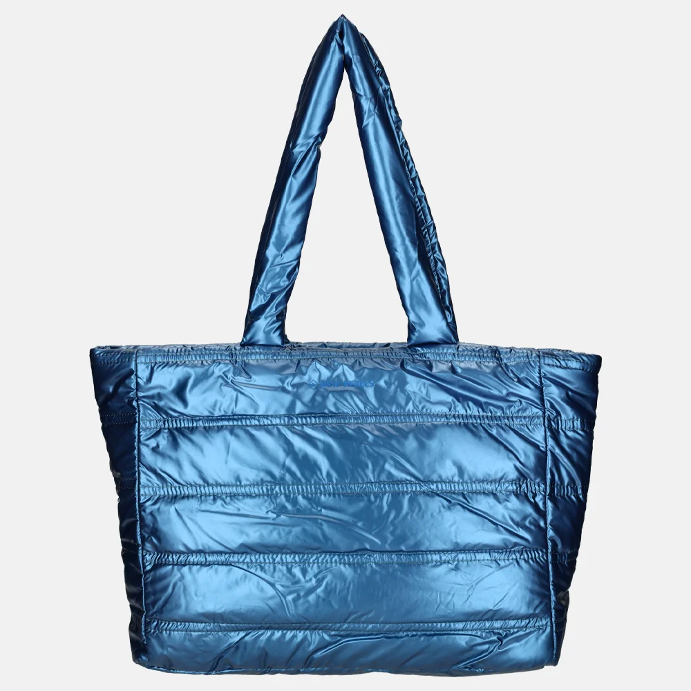 New Rebels Puffy shopper metallic new blue bij Duifhuizen