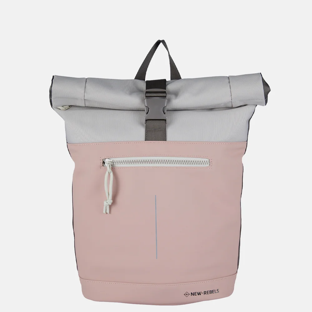 New Rebels Backham laptoprugzak 15 inch L old pink bij Duifhuizen