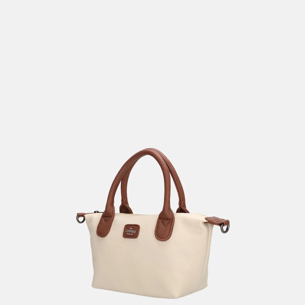 Charm London Buckingham Mono handtas XS beige bij Duifhuizen