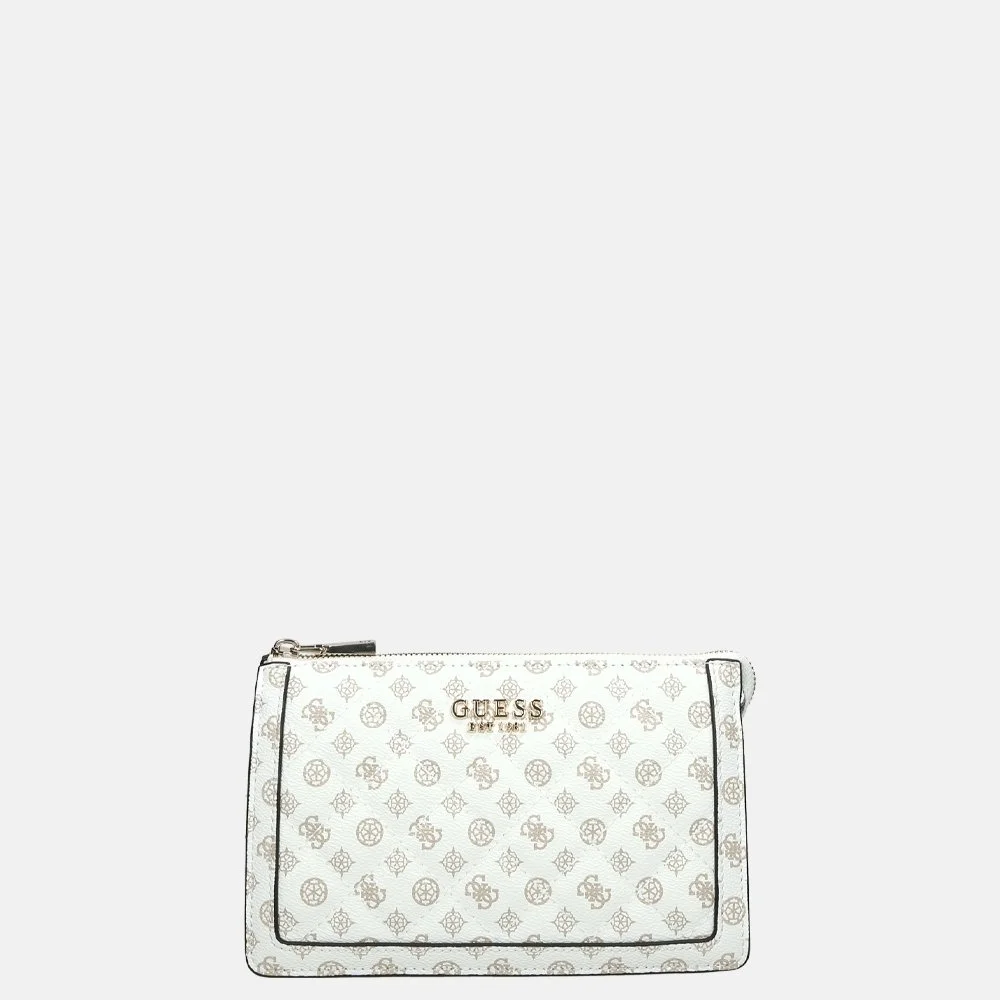 Guess Abey Multi crossbody tas white logo bij Duifhuizen