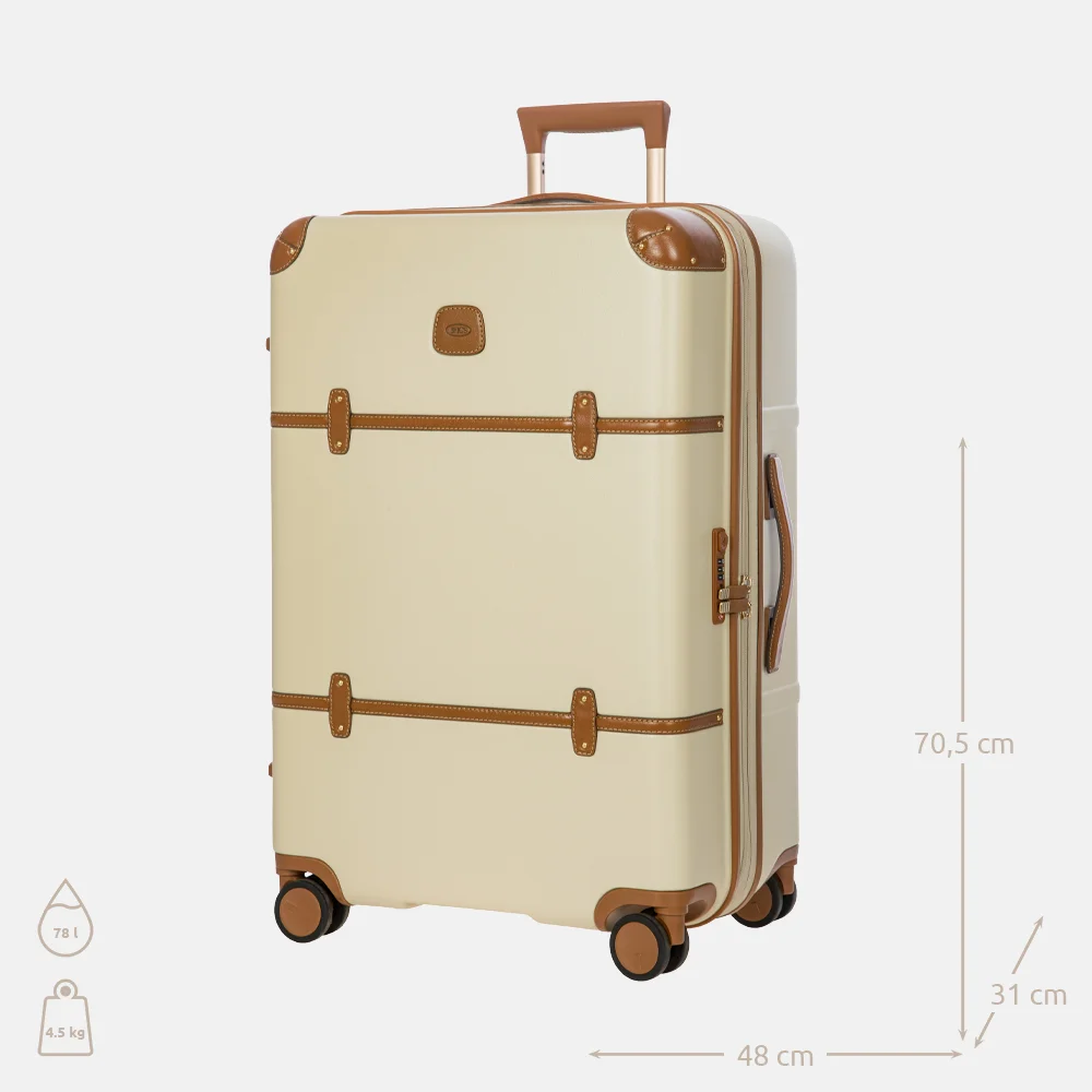 Bric's Bellagio trolley reiskoffer 70,5 cm cream bij Duifhuizen