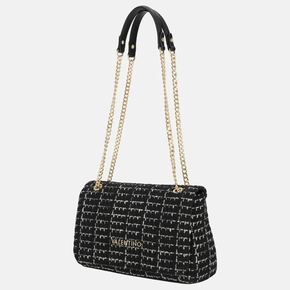 Valentino Bags Tweed crossbody tas nero/multicolour bij Duifhuizen