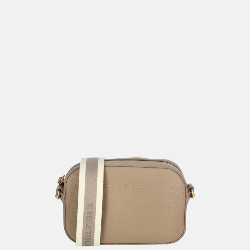 Tommy Hilfiger crossbody tas coastal taupe bij Duifhuizen