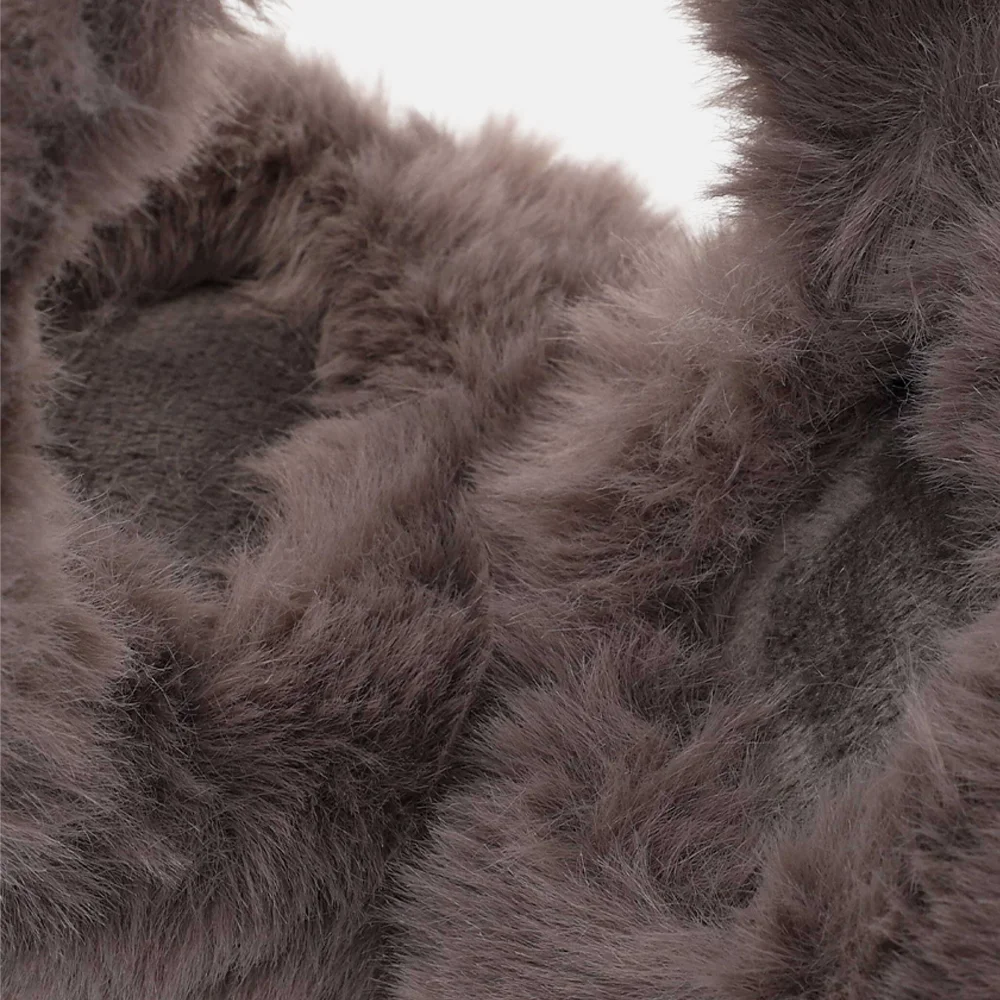 Emily & Noah Hara muts/oorwarmers faux fur grey bij Duifhuizen