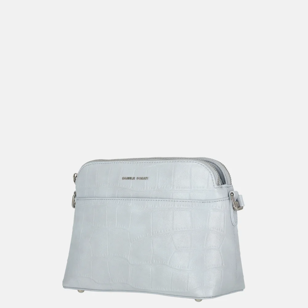 Daniele Donati crossbody tas croco lichtblauw bij Duifhuizen