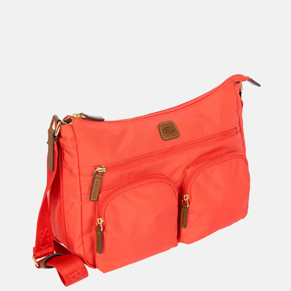 Bric's crossbody tas poppy oranje bij Duifhuizen