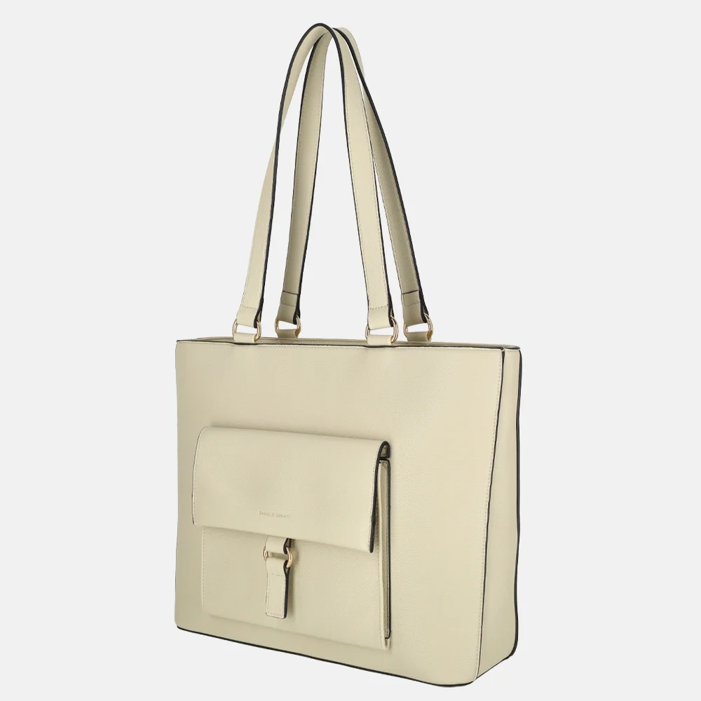 Daniele Donati shopper lichtbeige bij Duifhuizen