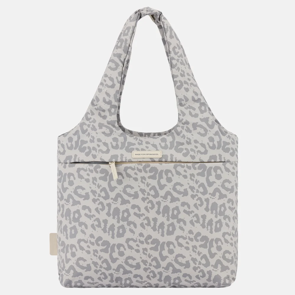 Kapten & Son Skara Cloud shopper 14 inch leopard sandstone bij Duifhuizen