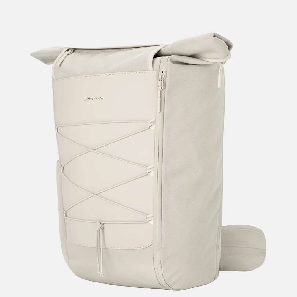 Kapten & Son Banff rugzak 16 inch sandstone bij Duifhuizen