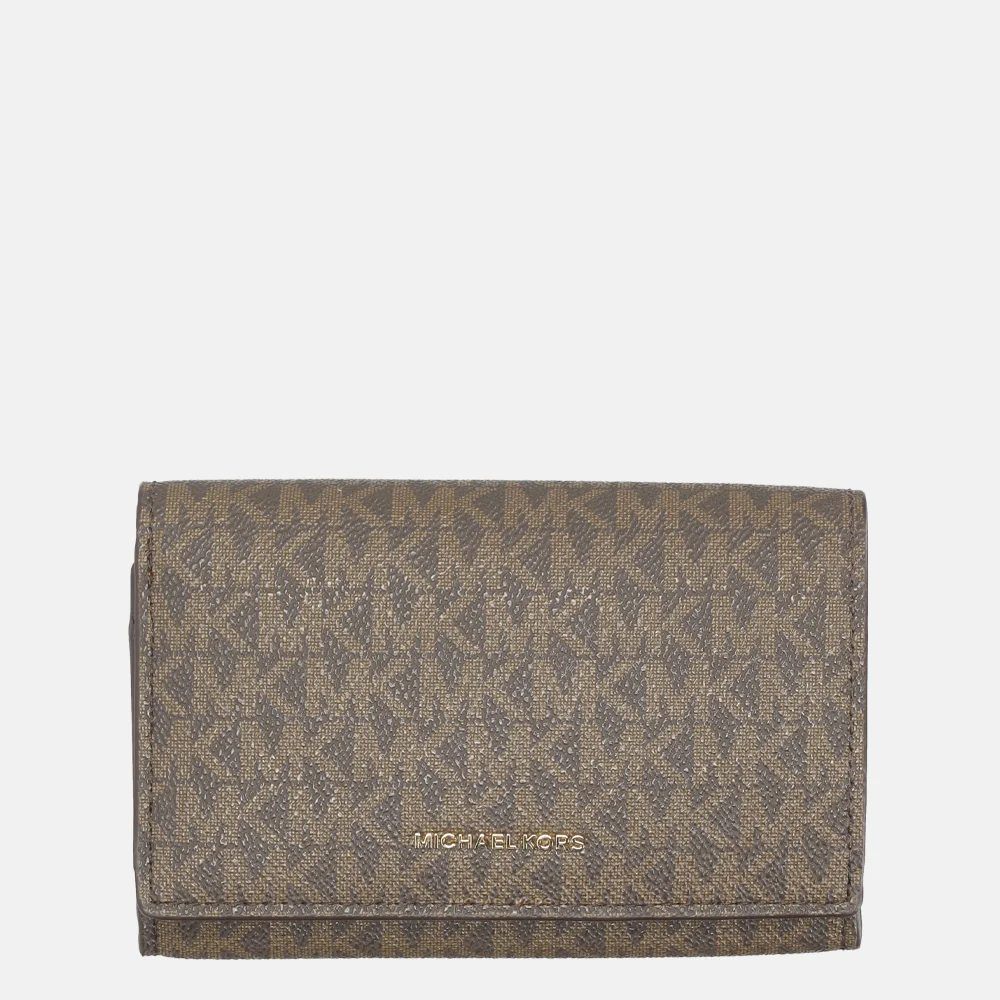 Michael Kors Jetset portemonnee medium brown/acorn bij Duifhuizen